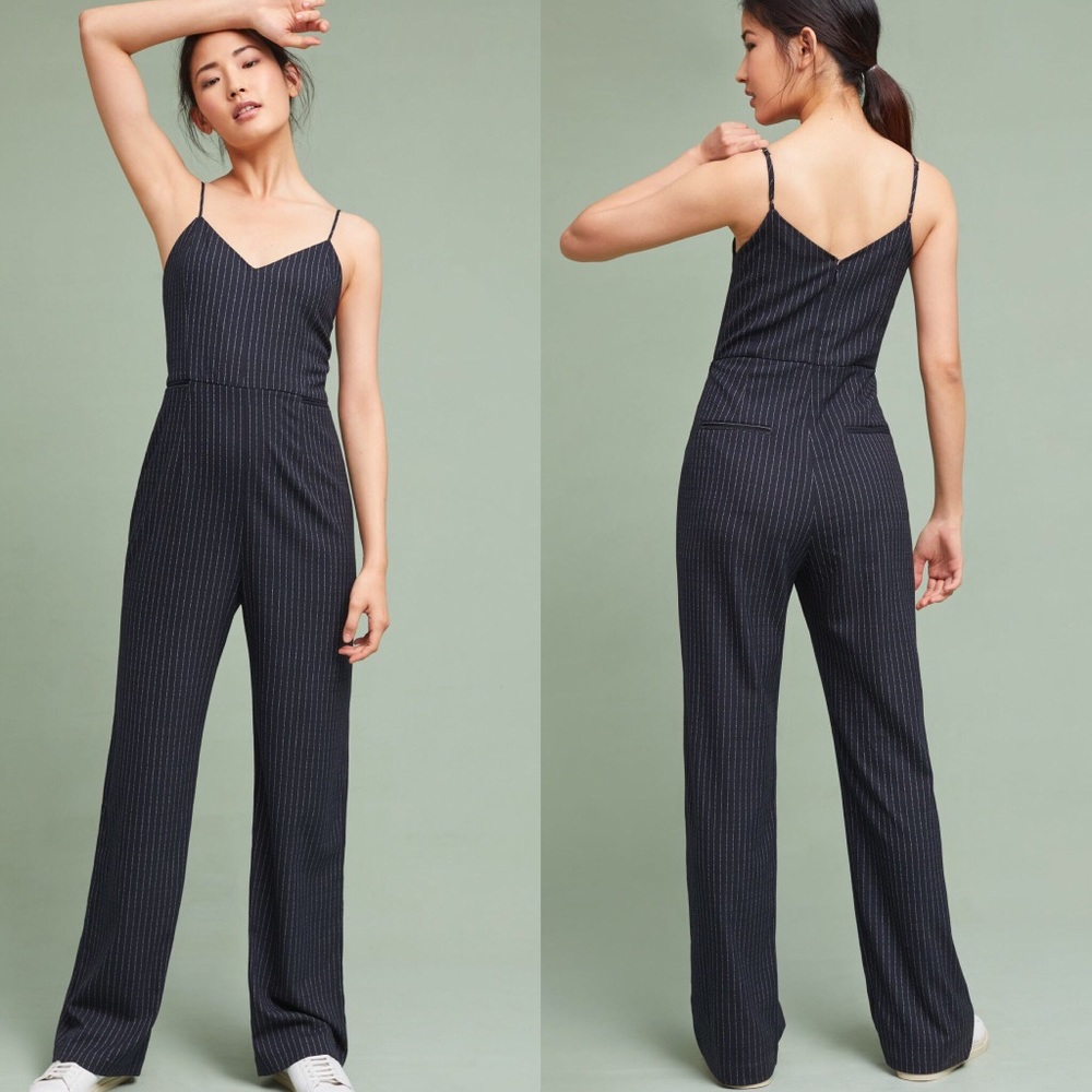 ANTHROPOLOGIE STRIPED JUMPSUIT NWT - Picture 1 of 8